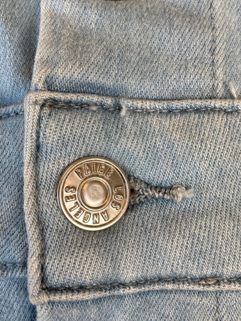 New PAIGE Harper Denim Jumpsuit in Light Blue Wash Size 2 - Picture 9 of 12